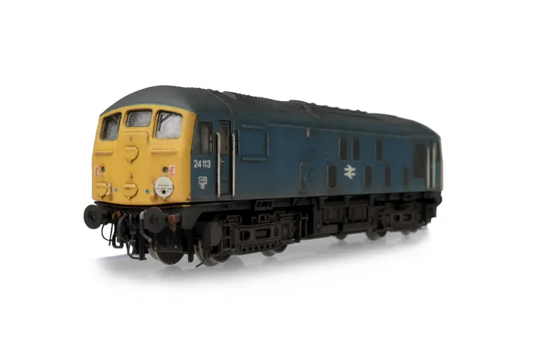 24113 conversion to a plated over end door version with centre disc arrangement, extra fuel caps added to battery box with shortened water tanks, driver fitted, speedo cable, body side steps plated over, detailed buffer beam at one end and semi detailed a