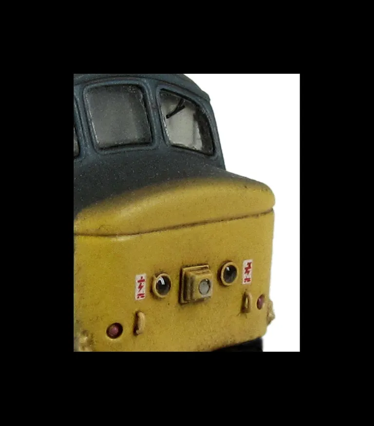 45128 Full respray into BR Blue with plated over headcode conversion, renumbered, slimmed down bogies, detailed buffer beam at one end, painted on nameplate, plated over body grill and smoothed down plated over body steps on one side, driver fitted, work 