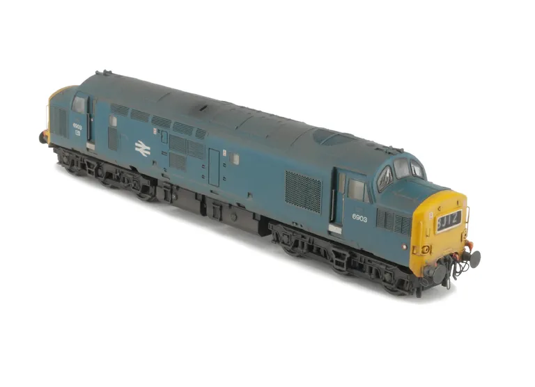 D6903 Details include: renumbered, finer nose end handrails and catches added, detailed buffer beamand semi detailed at coupling end, bogie mod to reduce gap between body and bogies, speedo cable added, driver, frost grill, etched work plates and change o