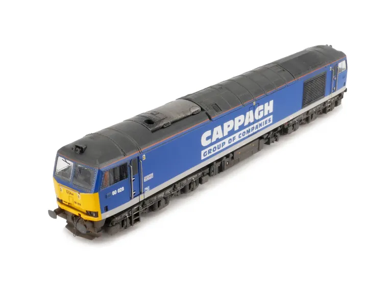 60028 with full respray to Cappagh livery, Other details include: detailed buffer beam and semi detailed detailed buffer beam at the coupling end, snowploughs fitted at coupling end with notch for couplers, white piping added to bogies, driver fitted and 