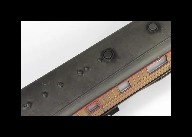 Close up of Teak Gresley roof.