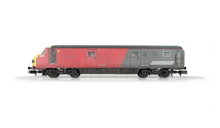 DVT 82101 representing the DVT once it had been de-branded and in a rather tatty state with faded paintwork and special effects representing paint peeling and area where nameplates were removed. Other details include semi detailed buffer beam, renumbered,