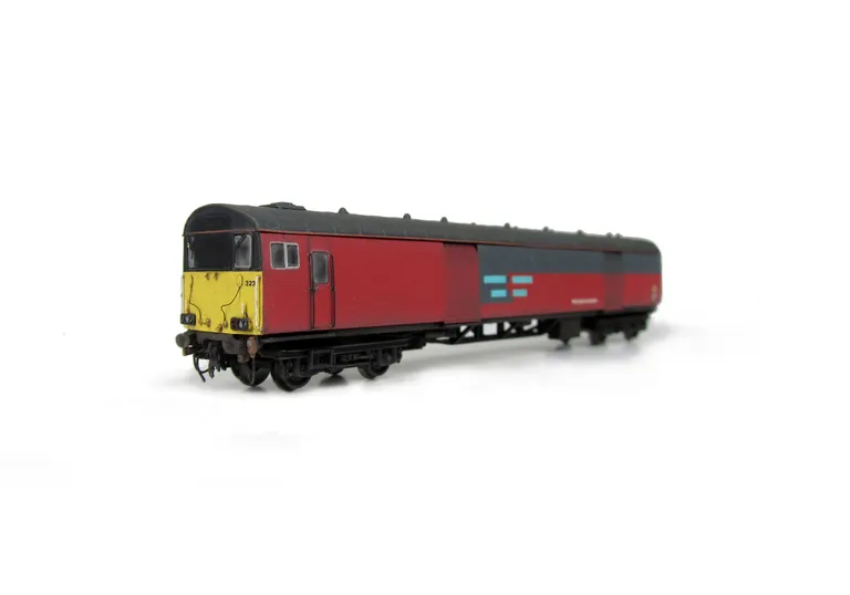 PCV made from an etched brass kit and sprayed into RES livery with added details of: wire handrails, extensive nose end details added. detailed buffer beam, door knobs, glazing, underframe completely reworked to match prototype, steps added to bogie side 