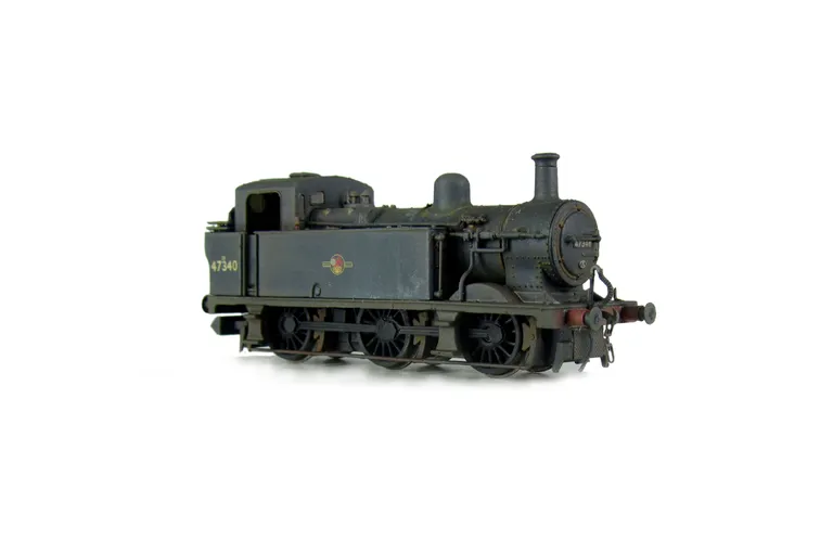 47340 Heavily weathered with special effects. Moulded coal replaced with real coal, renumbered, detailed buffer beam and etched depot plaques fitted