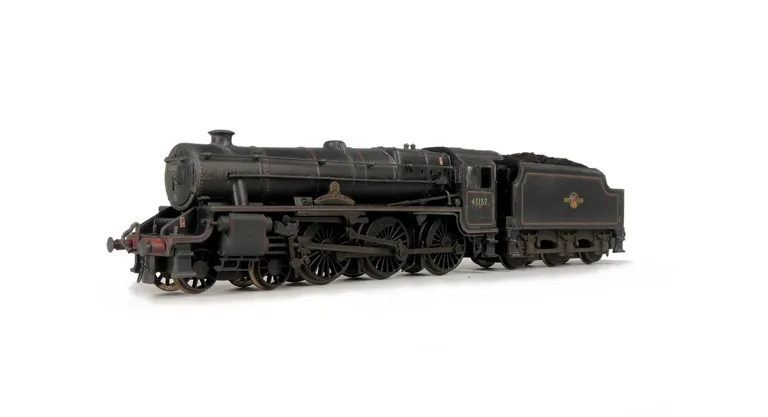 45157 Added details include: moulded coal replaced with real coal, loco crew, etched depot plaques/work plates and detailed buffer beam.