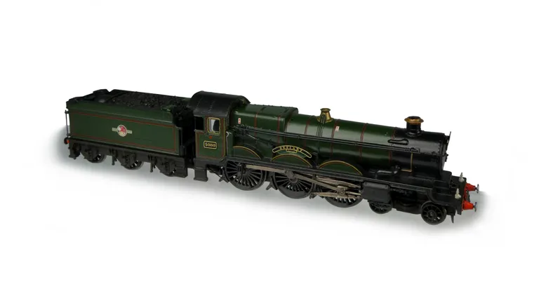 5080 in preserved condition with added details including: moulded coal replaced with real coal, lamps, livery modification, tool boxes added, etched depot plaques and work plates/nameplates, renumbered, etched headboard, loco crew and detailed buffer beam