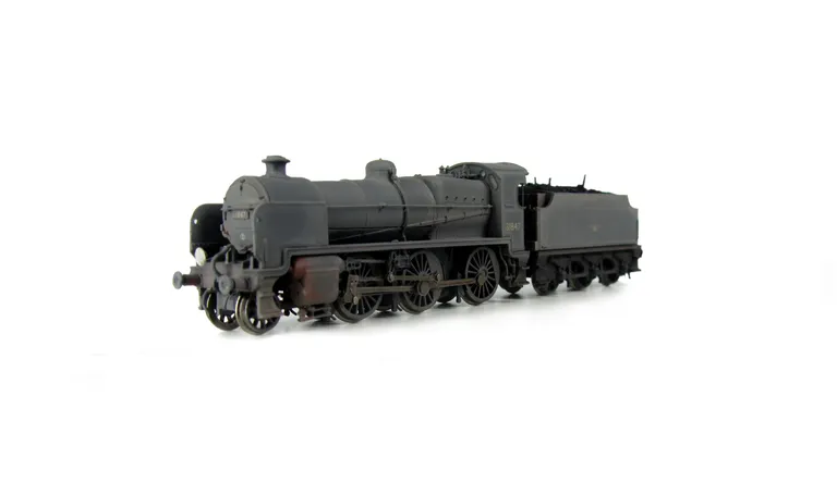 31847 heavily weathered. Added details include: renumbered, molded coal replaced with real coal, discs added and detailed buffer beam at one end.