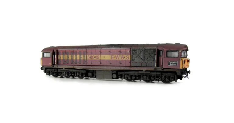 58049 finer nose end handrails with pommels added, etched nameplates, renumbered, detailed buffer beam at one end and semi detailed at coupler end, small nose end grills and finer mu sockets.