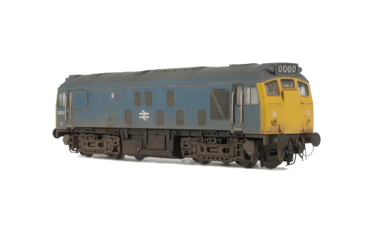 25063 with detailed buffer beam at one end and semi detailed at coupling end, driver fitted, renumbered, finer nose end handrails, headcodes changed and etched workplates