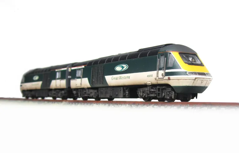 43018/012 Dapol HST resprayed into GW Merlin Livery with plated over guard door and driver fitted.