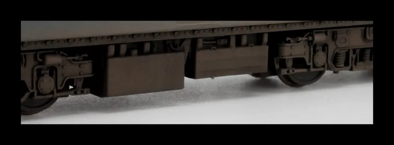 Close up of detailed and modified battery box to shorter version.