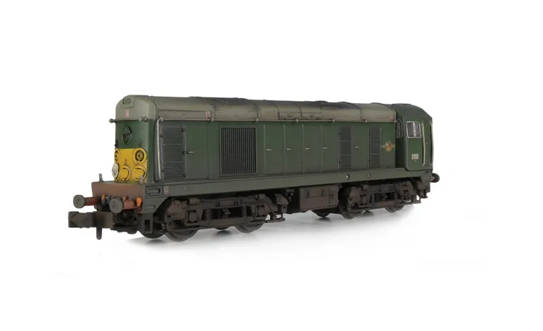 D8011 Details include: roof grills replaced with much finer etched fan and grill, headcode discs thinned down and holes filled, bogie modification to reduce the gap between body and bogies, horn grill covers made finer, semi detailed buffer beam at both e