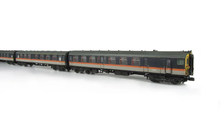 Class 411 with full respray into 'Jaffa Cake' livery although remaining in an unrefurbished condition