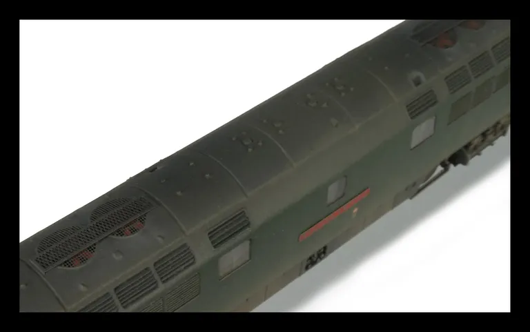 Close up of etched 3D fan and grill,