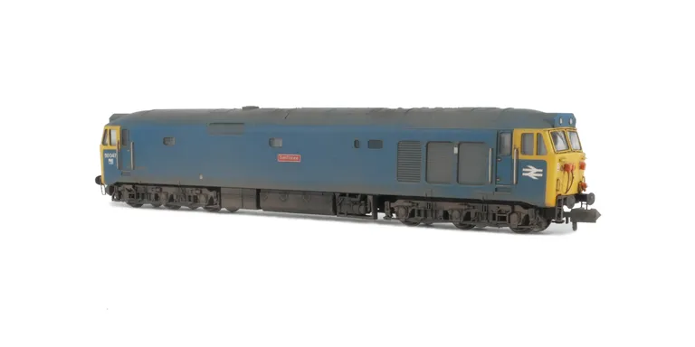 50047 Full respray to BR Blue. Added details include: renumbered, etched nameplates, mu socket replaced and headcodes improved.