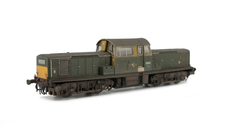 D8513 Renumbered, detailed buffer beam at one end and semi detailed at coupling end, etched work plates, moulded bonnet grills replaced with 3D etched versions of fan and grill, speedo cable, plastic covers added to headcode boxes.