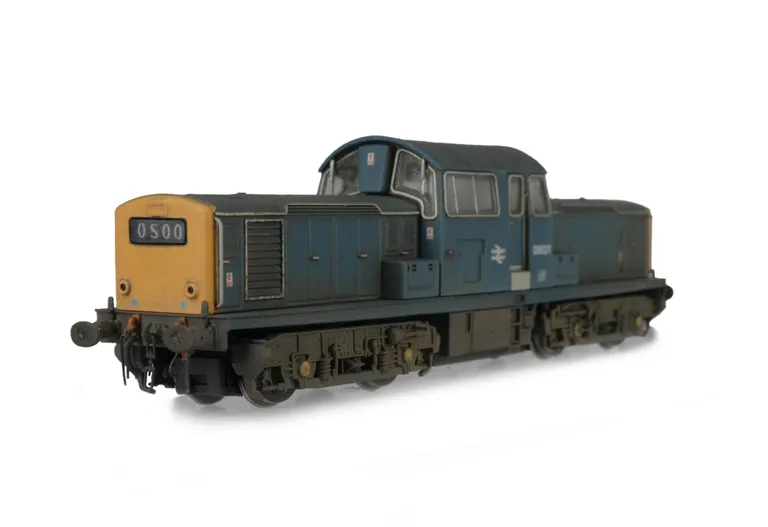 D8527 Renumbered with some livery modifications, detailed buffer beam at one end and semi detailed at coupling end, etched work plates, moulded bonnet grills replaced with 3D etched versions of fan and grill, speedo cable, plastic covers added to headcode