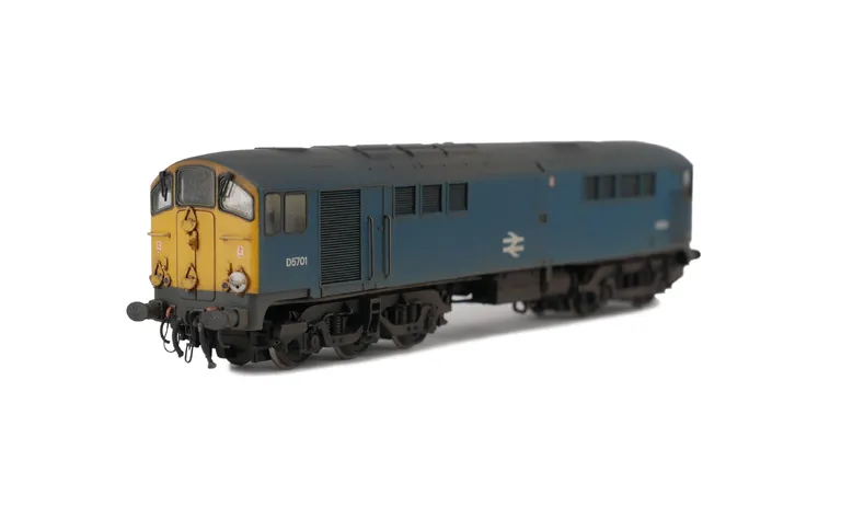 D5701 with detailed buffer beam at one end, driver and thinned down headcode discs added