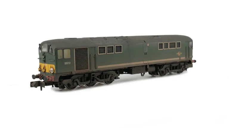 D5713 with semi detailed buffer beam at both ends, finer etched roof grills and fans and thinned down headcode discs added