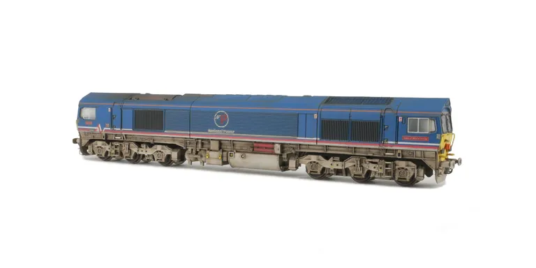 59202 (Dapol) with added details; driver, etched plates, renumbered, moulded roof grill replaced with 3D etched version, small holes on nose filled and made good, detailed buffer beam and nose end handrails made finer.